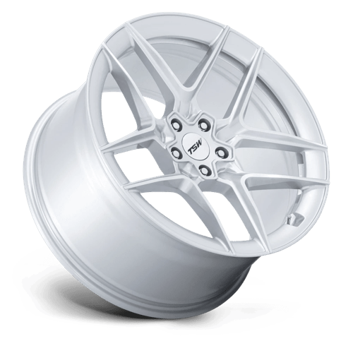 TSW TW008 SLIPSTREAM Gloss Silver W/ Machined Face 19x8.5 +35 5x112mm 66.6mm