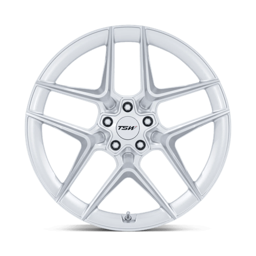 TSW TW008 SLIPSTREAM Gloss Silver W/ Machined Face 19x8.5 +42 5x112mm 66.6mm - Wheelwiz