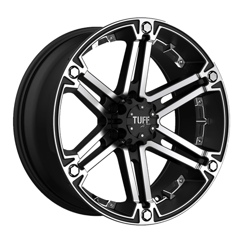 Tuff T01 Flat Black W/ Machined Face 20x9 +20 6x135|6x139.7mm 106.1mm - WheelWiz