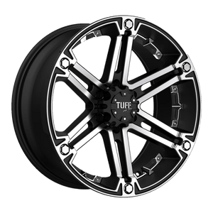 Tuff T01 Flat Black W/ Machined Face 20x9 +10 6x114.3|6x120mm 66.9mm - WheelWiz