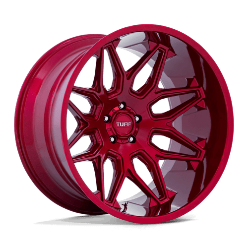 Tuff T3B Candy Red 24x14 -72 5x127mm 71.5mm - Wheelwiz