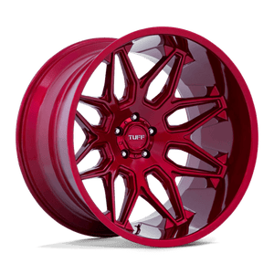 Tuff T3B Candy Red 24x14 -72 5x127mm 71.5mm - Wheelwiz