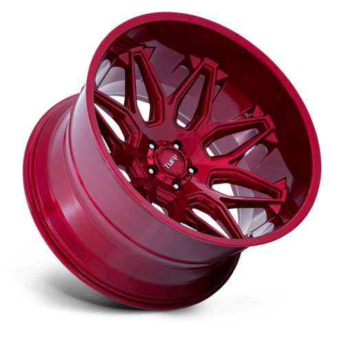 Tuff T3B Candy Red 20x12 -45 5x127mm 71.5mm - Wheelwiz