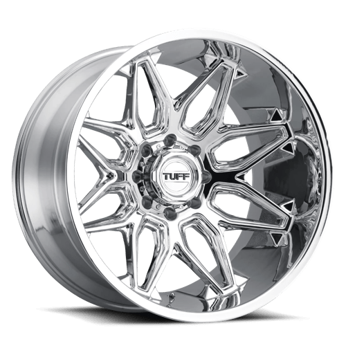 Tuff T3B Chrome 22x12 -45 8x170mm 125.1mm - Wheelwiz