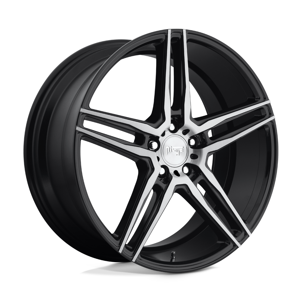 Niche M169 TURIN Matte Black Machined 20x10.5 +27 5x112mm 66.6mm - WheelWiz