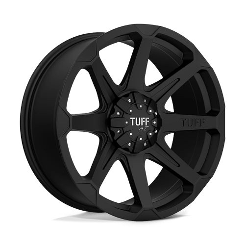 Tuff T05 Flat Black W/ Machined Face 22x10 -20 8x165.1mm 125.1mm - Wheelwiz