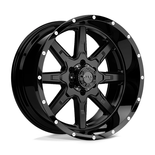 Tuff T15 Satin Black W/ Gloss Black Lip 15x8 -13 6x135mm 87.1mm - Wheelwiz