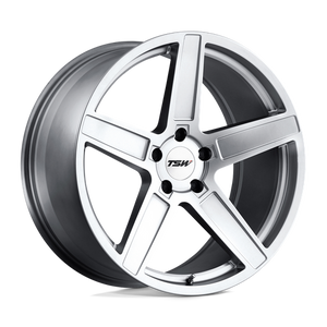 TSW ASCENT Matte Titanium Silver 17x8 +35 5x120mm 76.1mm