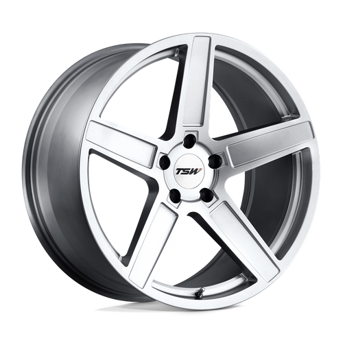 TSW ASCENT Matte Titanium Silver 18x8.5 +43 5x112mm 72.1mm - Wheelwiz