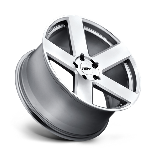 TSW BRISTOL Silver W/ Mirror Cut Face 18x9.5 +20 5x114.3mm 76.1mm - Wheelwiz