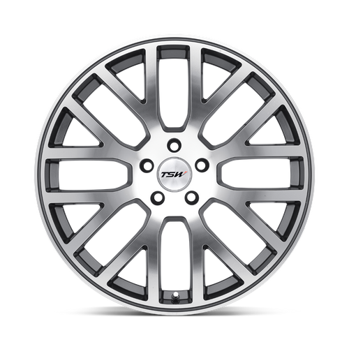 TSW DONINGTON Gunmetal Mirror Cut Face 22x10.5 +35 5x120mm 76.1mm - Wheelwiz