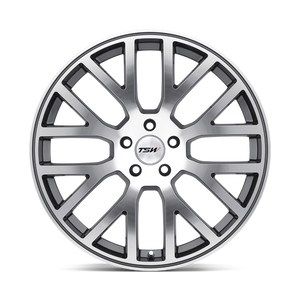 TSW DONINGTON Gunmetal Mirror Cut Face 22x10.5 +35 5x120mm 76.1mm - Wheelwiz