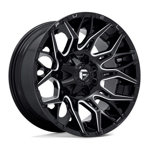 Fuel Offroad D769 TWITCH Glossy Black Milled 20x10 -18 6x135|6x139.7mm 106.1mm - Wheelwiz
