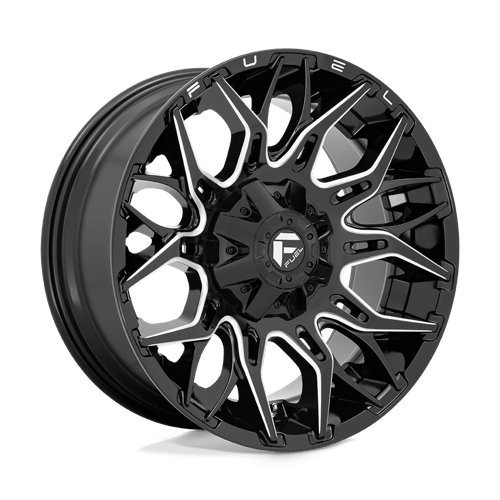 Fuel Offroad D769 TWITCH Glossy Black Milled 20x10 -18 8x180mm 124.2mm - Wheelwiz