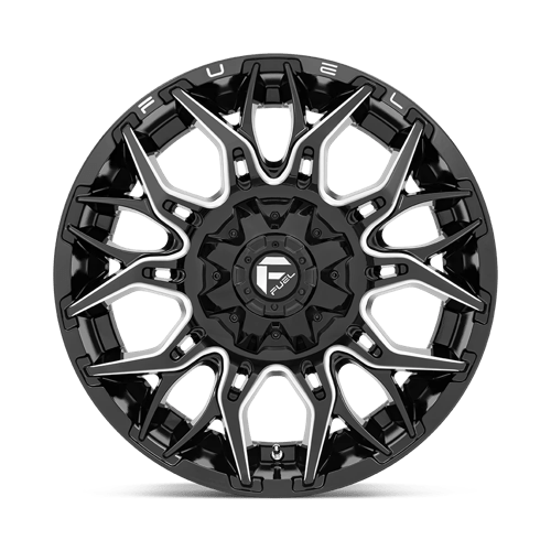 Fuel Offroad D769 TWITCH Glossy Black Milled 20x10 -18 8x180mm 124.2mm - Wheelwiz