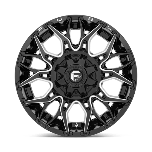 Fuel Offroad D769 TWITCH Glossy Black Milled 22x12 -44 6x135|6x139.7mm 106.1mm - Wheelwiz
