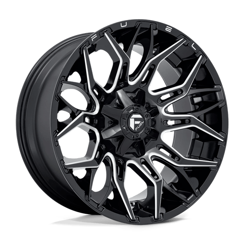 Fuel Offroad D769 TWITCH Glossy Black Milled 22x10 -18 8x180mm 124.2mm - Wheelwiz