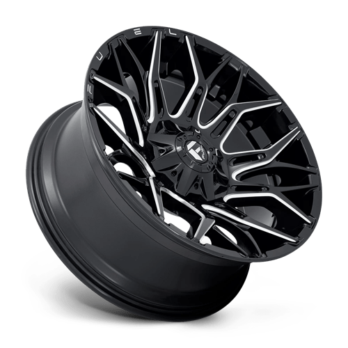 Fuel Offroad D769 TWITCH Glossy Black Milled 22x10 -18 8x165.1mm 125.1mm - Wheelwiz