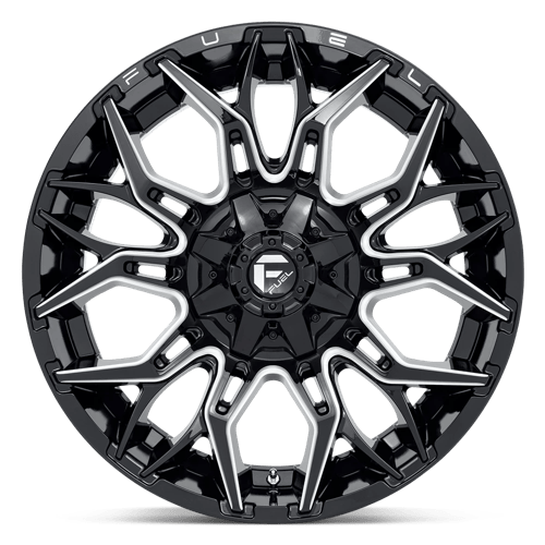 Fuel Offroad D769 TWITCH Glossy Black Milled 22x10 -18 8x170mm 125.1mm - Wheelwiz