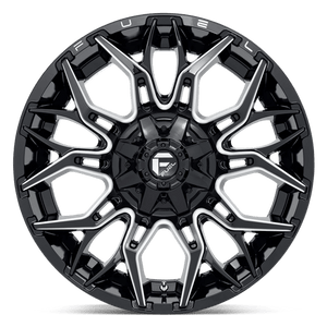 Fuel Offroad D769 TWITCH Glossy Black Milled 22x10 -18 8x165.1mm 125.1mm - Wheelwiz