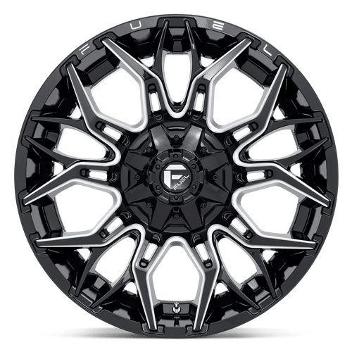 Fuel Offroad D769 TWITCH Glossy Black Milled 22x10 -18 8x180mm 124.2mm - Wheelwiz