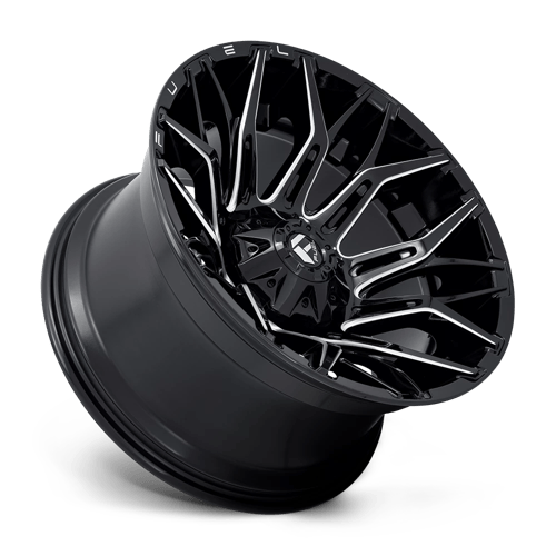 Fuel Offroad D769 TWITCH Glossy Black Milled 22x12 -44 8x180mm 124.2mm - Wheelwiz