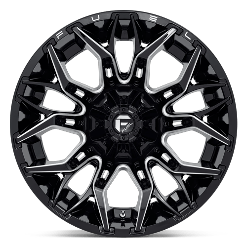 Fuel Offroad D769 TWITCH Glossy Black Milled 22x12 -44 8x165.1mm 125.1mm