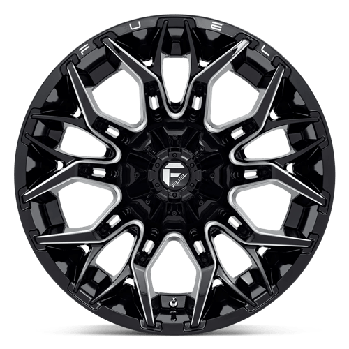 Fuel Offroad D769 TWITCH Glossy Black Milled 22x12 -44 8x170mm 125.1mm - Wheelwiz