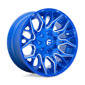 Fuel Offroad D770 TWITCH Anodized Blue Milled 22x12 -44 8x165.1mm 125.1mm - Wheelwiz
