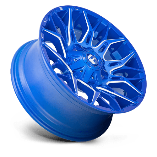 Fuel Offroad D770 TWITCH Anodized Blue Milled 20x9 +1 5x139.7|5x150mm 110.1mm - Wheelwiz