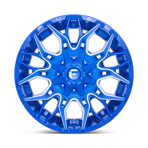 Fuel Offroad D770 TWITCH Anodized Blue Milled 22x10 -18 5x114.3|5x127mm 78.1mm - Wheelwiz
