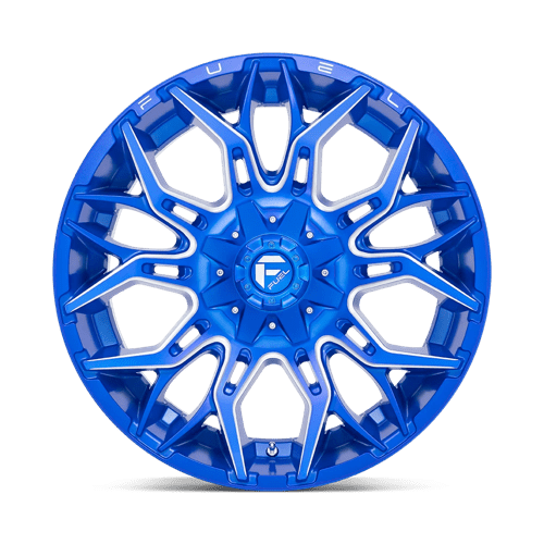Fuel Offroad D770 TWITCH Anodized Blue Milled 22x10 -18 8x165.1mm 125.1mm - Wheelwiz