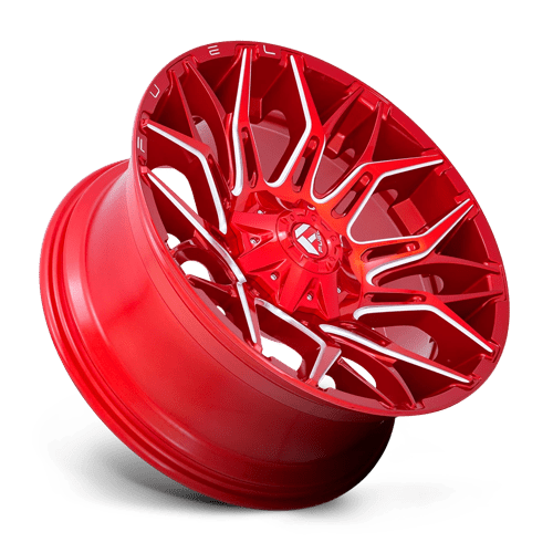 Fuel Offroad D771 TWITCH Candy Red Milled 22x10 -18 8x180mm 124.2mm - Wheelwiz