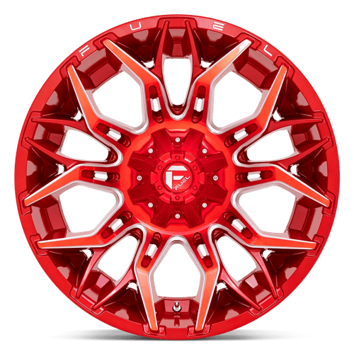 Fuel Offroad D771 TWITCH Candy Red Milled 22x12 -44 5x139.7|5x150mm 110.1mm - Wheelwiz