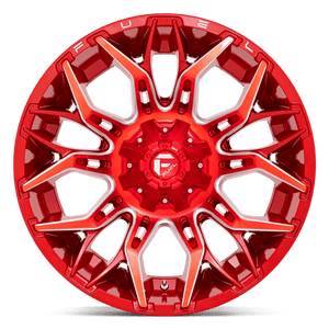 Fuel Offroad D771 TWITCH Candy Red Milled 22x12 -44 5x139.7|5x150mm 110.1mm - Wheelwiz