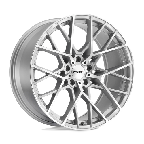 TSW SEBRING Silver W/  Mirror Cut Face 17x8 +32 5x112mm 72.1mm