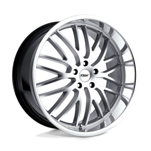 TSW SNETTERTON Hyper Silver W/ Mirror Cut Lip 17x8 +35 5x120mm 76.1mm