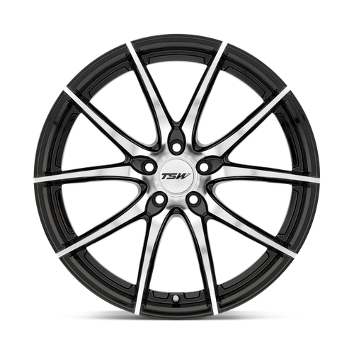 TSW SPRINT Gloss Black W/ Mirror Cut Face 19x8.5 +32 5x112mm 72.1mm - Wheelwiz