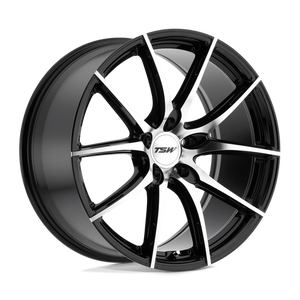 TSW SPRINT Gloss Black W/ Mirror Cut Face 19x9.5 +35 5x112mm 72.1mm
