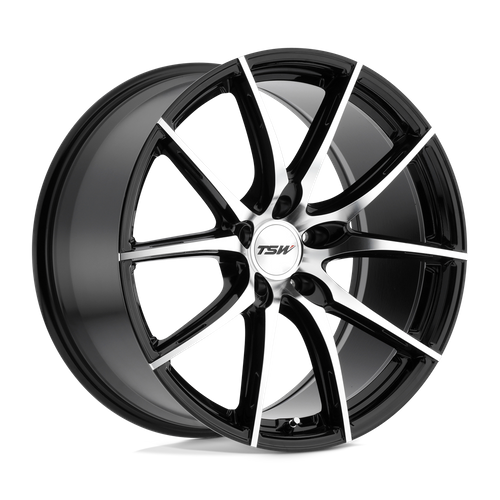 TSW SPRINT Gloss Black W/ Mirror Cut Face 19x8.5 +32 5x112mm 72.1mm - Wheelwiz