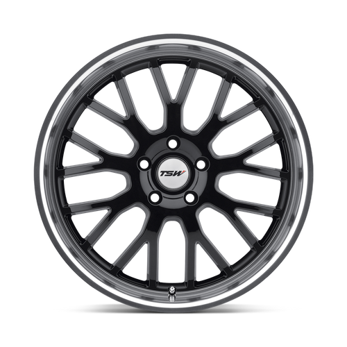 TSW TREMBLANT Gloss Black W/ Mirror Cut Lip 20x10 +25 5x120mm 76.1mm