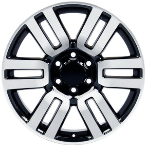 OE Wheels Replica TY10 Black Machined 20x7.0 +15 6x139.7mm 106.1mm