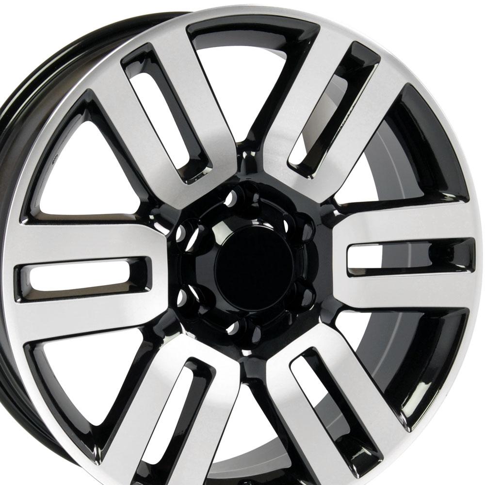 OE Wheels Replica TY10 Black Machined 20x7.0 +15 6x139.7mm 106.1mm