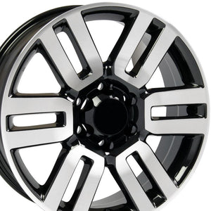 OE Wheels Replica TY10 Black Machined 20x7.0 +15 6x139.7mm 106.1mm