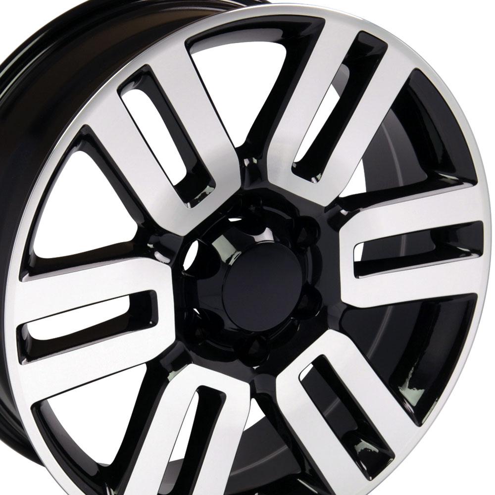 OE Wheels Replica TY10 Black Machined 20x7.0 +15 6x139.7mm 106.1mm