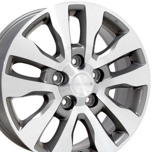 OE Wheels Replica TY11 Silver Machined 20x8.0 +60 5x150mm 110.0mm