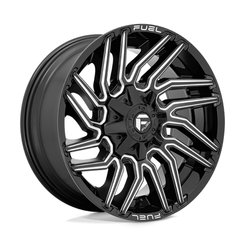 Fuel Offroad D773 TYPHOON Gloss Black Milled 20x9 +1 8x165.1mm 125.1mm - Wheelwiz