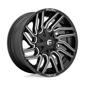 Fuel Offroad D773 TYPHOON Gloss Black Milled 20x9 +1 8x180mm 124.2mm - Wheelwiz