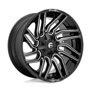 Fuel Offroad D773 TYPHOON Gloss Black Milled 22x10 -18 8x180mm 124.2mm - Wheelwiz