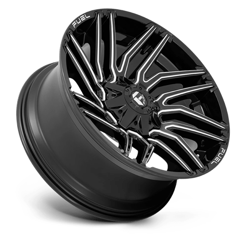 Fuel Offroad D773 TYPHOON Gloss Black Milled 22x10 -18 8x180mm 124.2mm - Wheelwiz